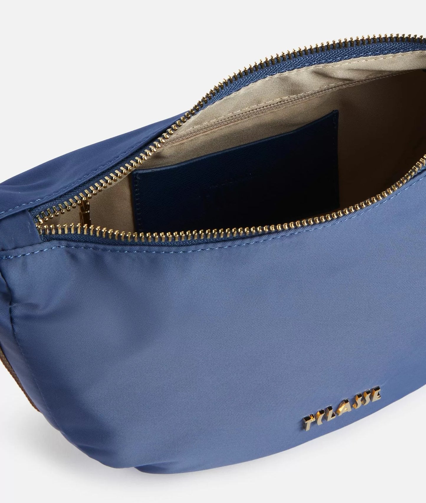 Alviero Martini tracolla a mezzaluna piccola Nylon Eco Vibe blue