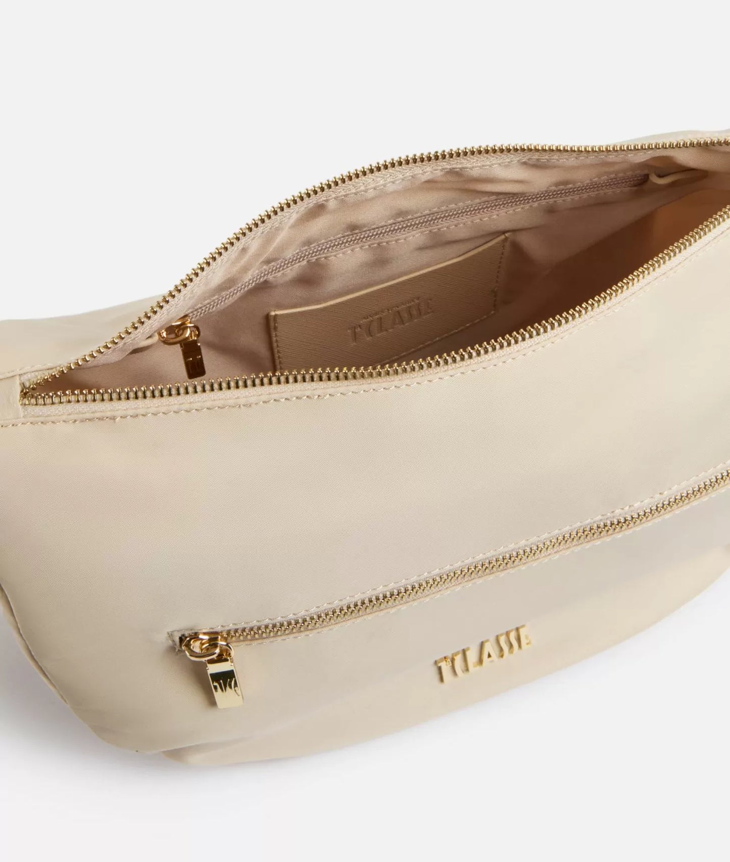 Alviero Martini borsa a mezzaluna Nylon Eco Vibe avorio