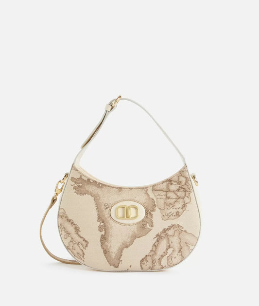 Alviero Martini borsa a spalla Sand Safari Geo rafia