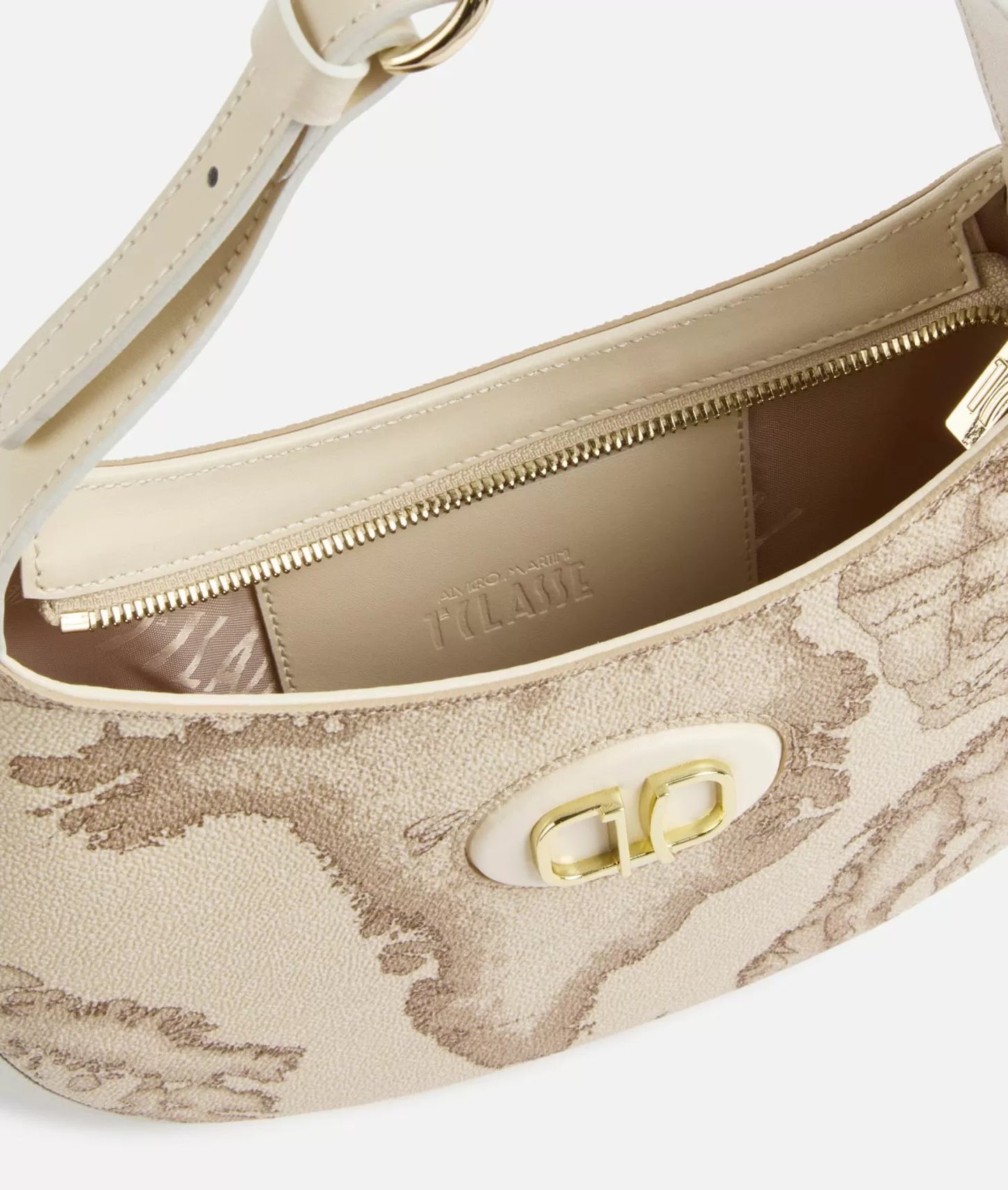 Alviero Martini borsa a spalla Sand Safari Geo rafia