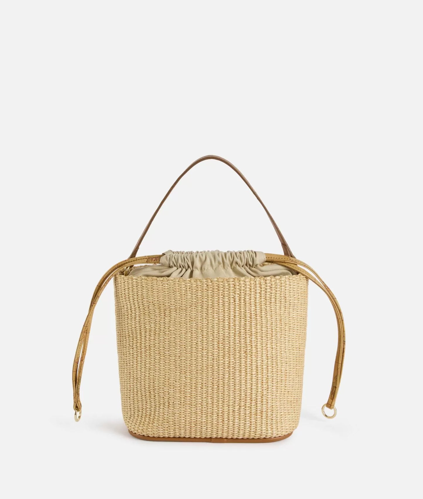 Alviero Martini borsa secchiello Naturale Geo Bambù
