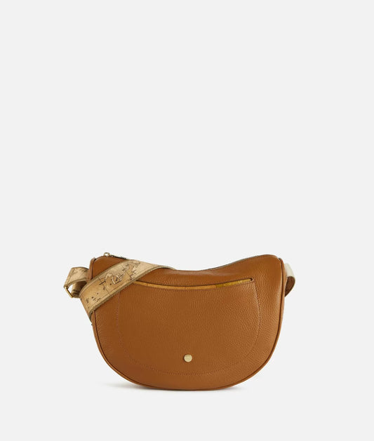 Alviero Martini borsa a tracolla mezzaluna Chic Soul tobacco