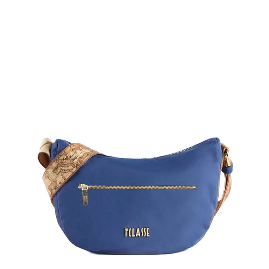 Alviero Martini borsa a mezzaluna Nylon Eco Vibe blue denim