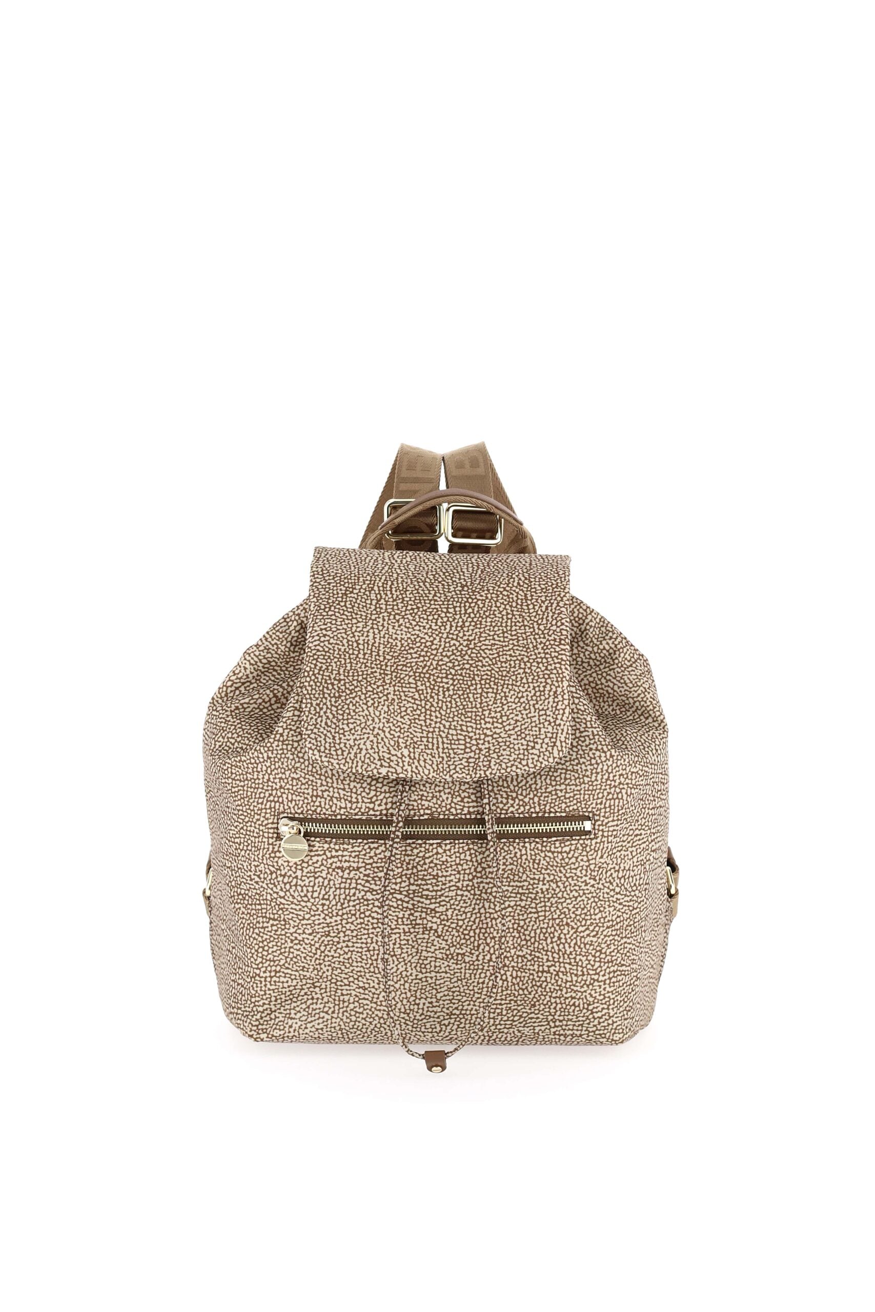 Borbonese zaino Eco Line Medium beige brown - Maquis dal 1989