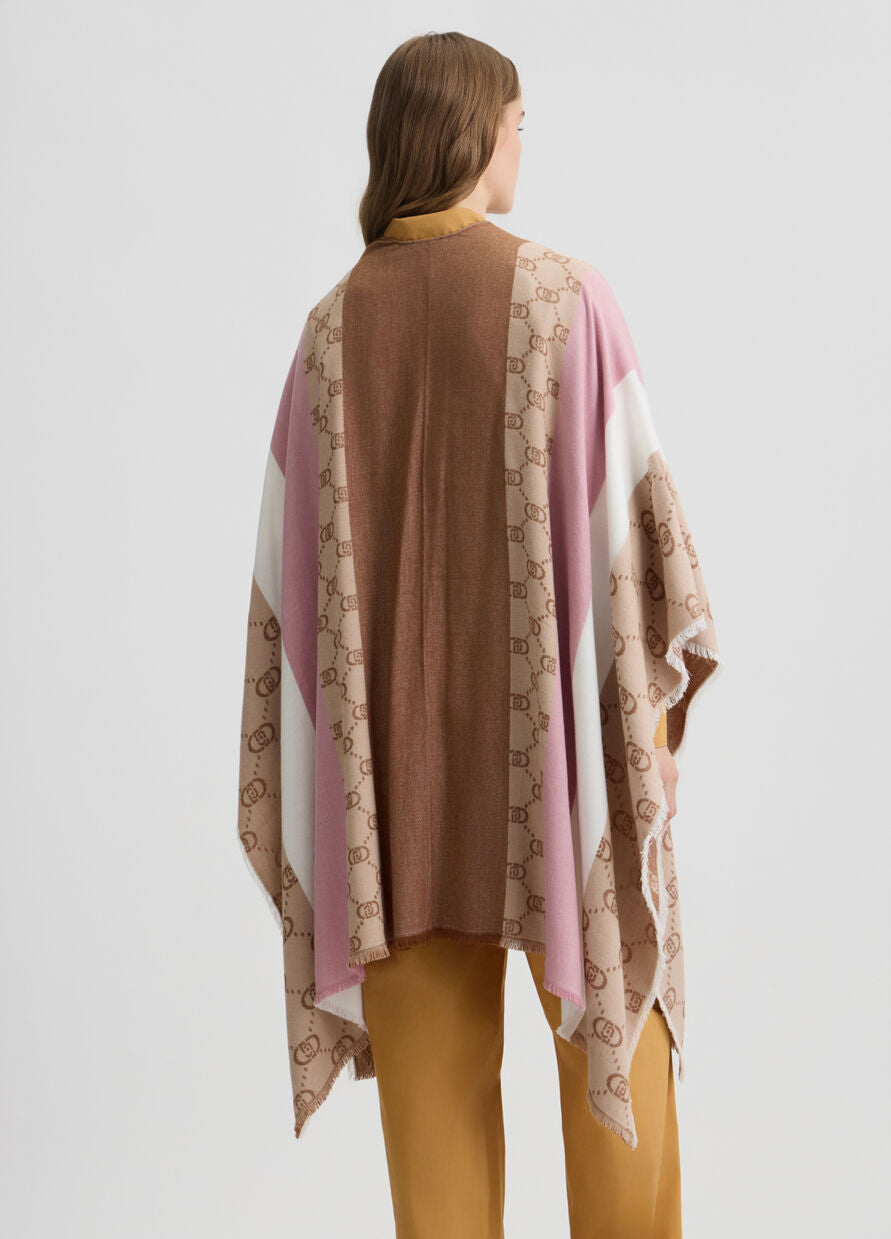 Liu Jo poncho con logo monogram