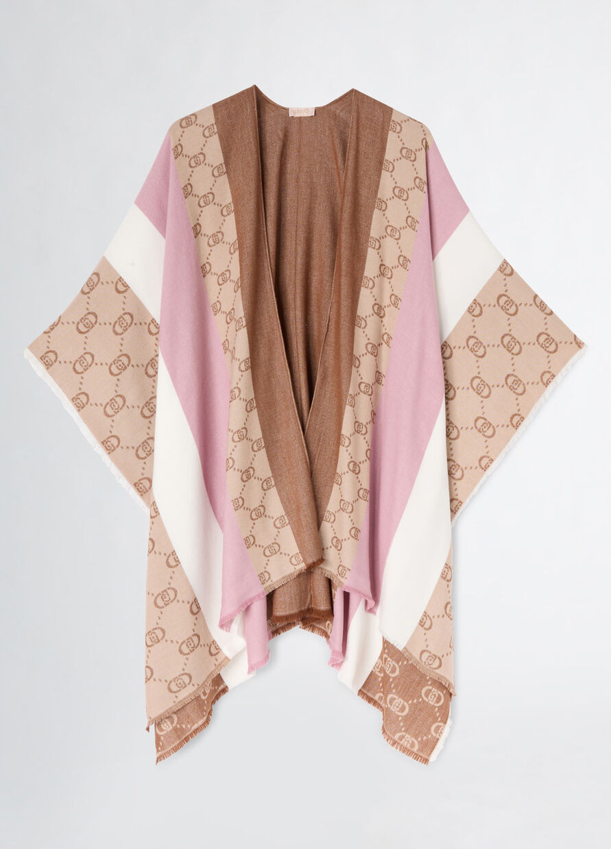 Liu Jo poncho con logo monogram