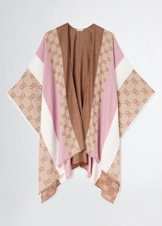 Liu Jo poncho con logo monogram
