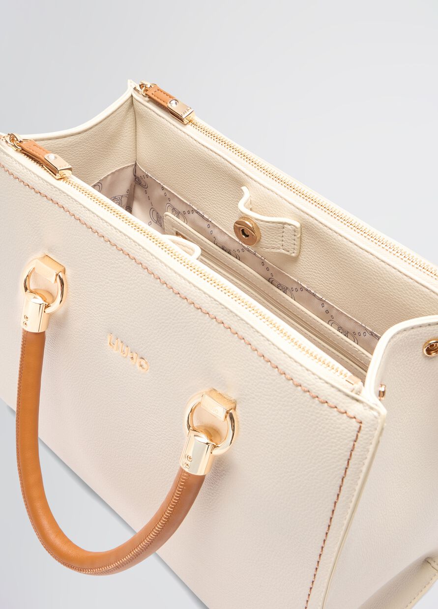 Liu Jo borsa a mano Manhattan marrone crema