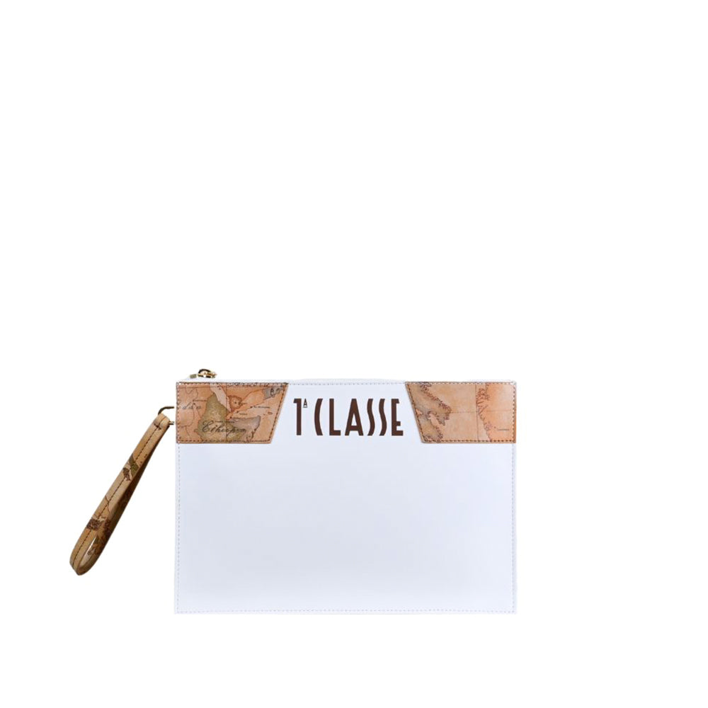 Alviero Martini pochette Geo Mirage bianco