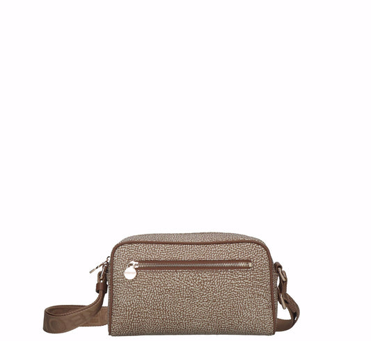 Borbonese borsa a tracolla Eco Line beige brown - Maquis dal 1989