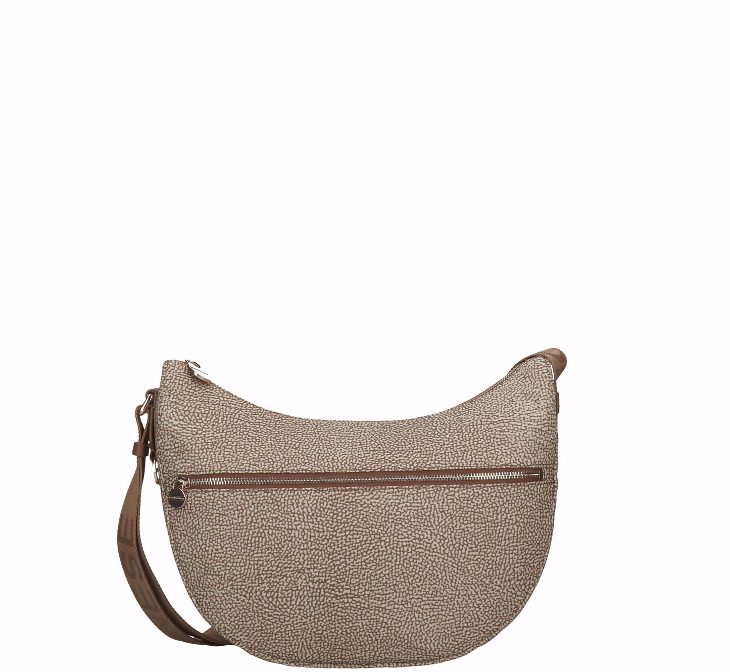 Borbonese borsa Luna Bag Medium beige brown - Maquis dal 1989