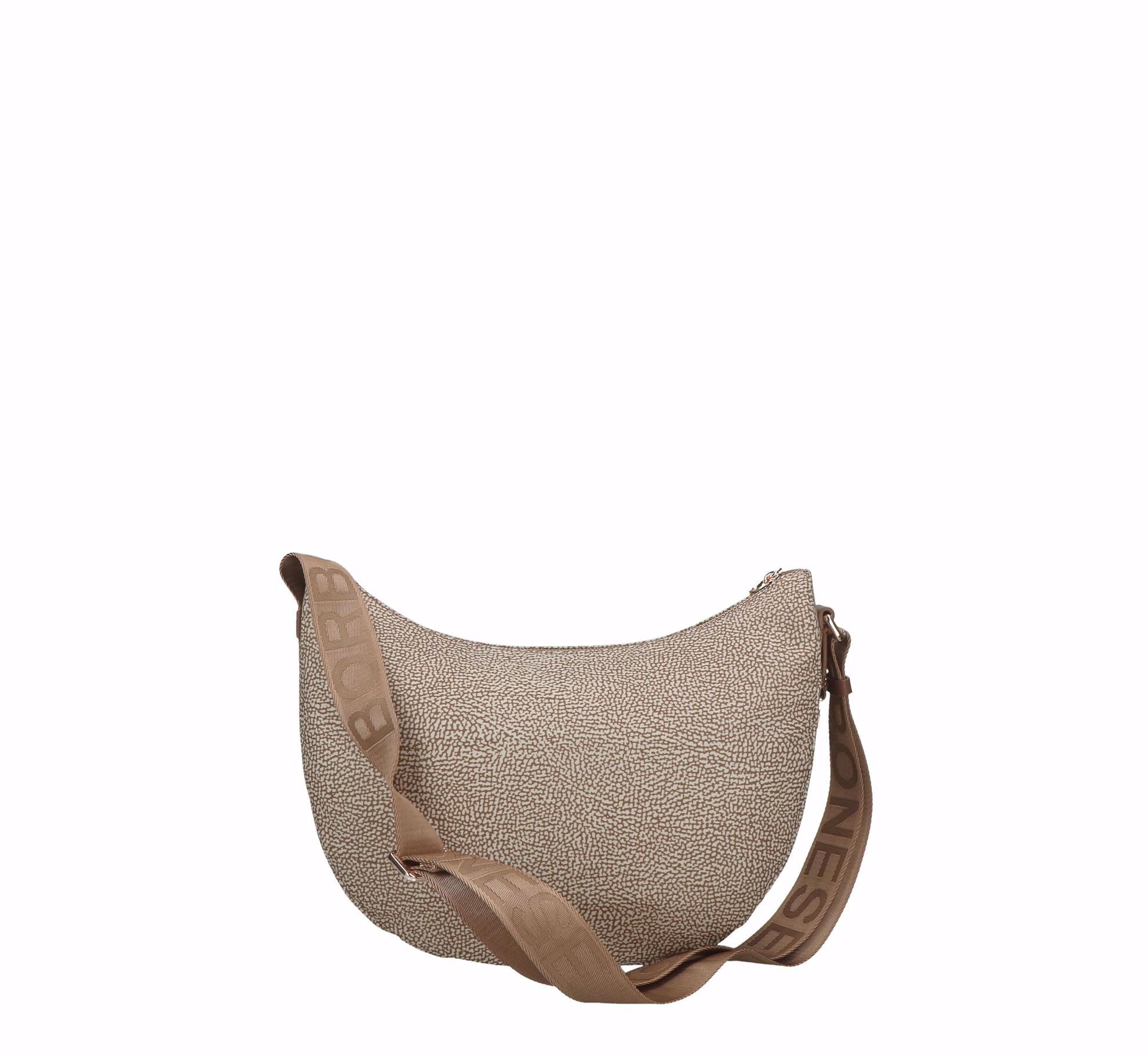 Borbonese borsa Luna Bag Medium beige brown - Maquis dal 1989