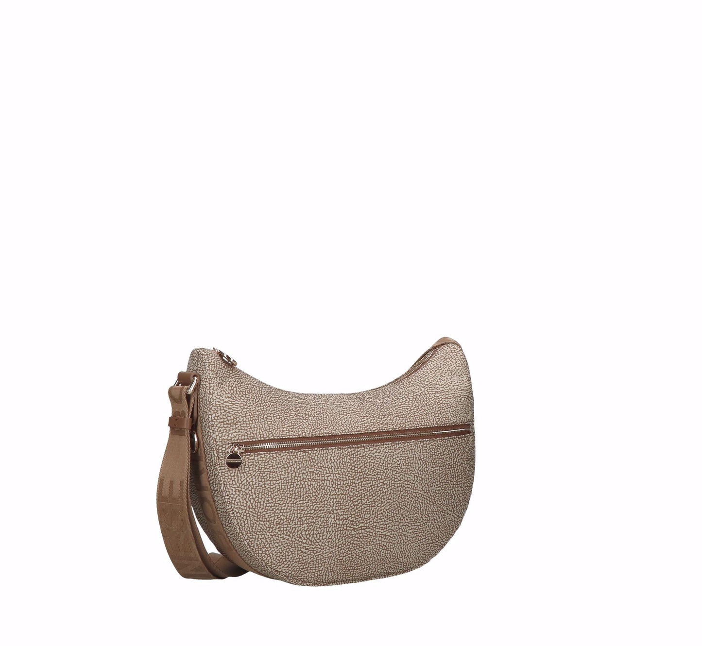 Borbonese borsa Luna Bag Medium beige brown - Maquis dal 1989