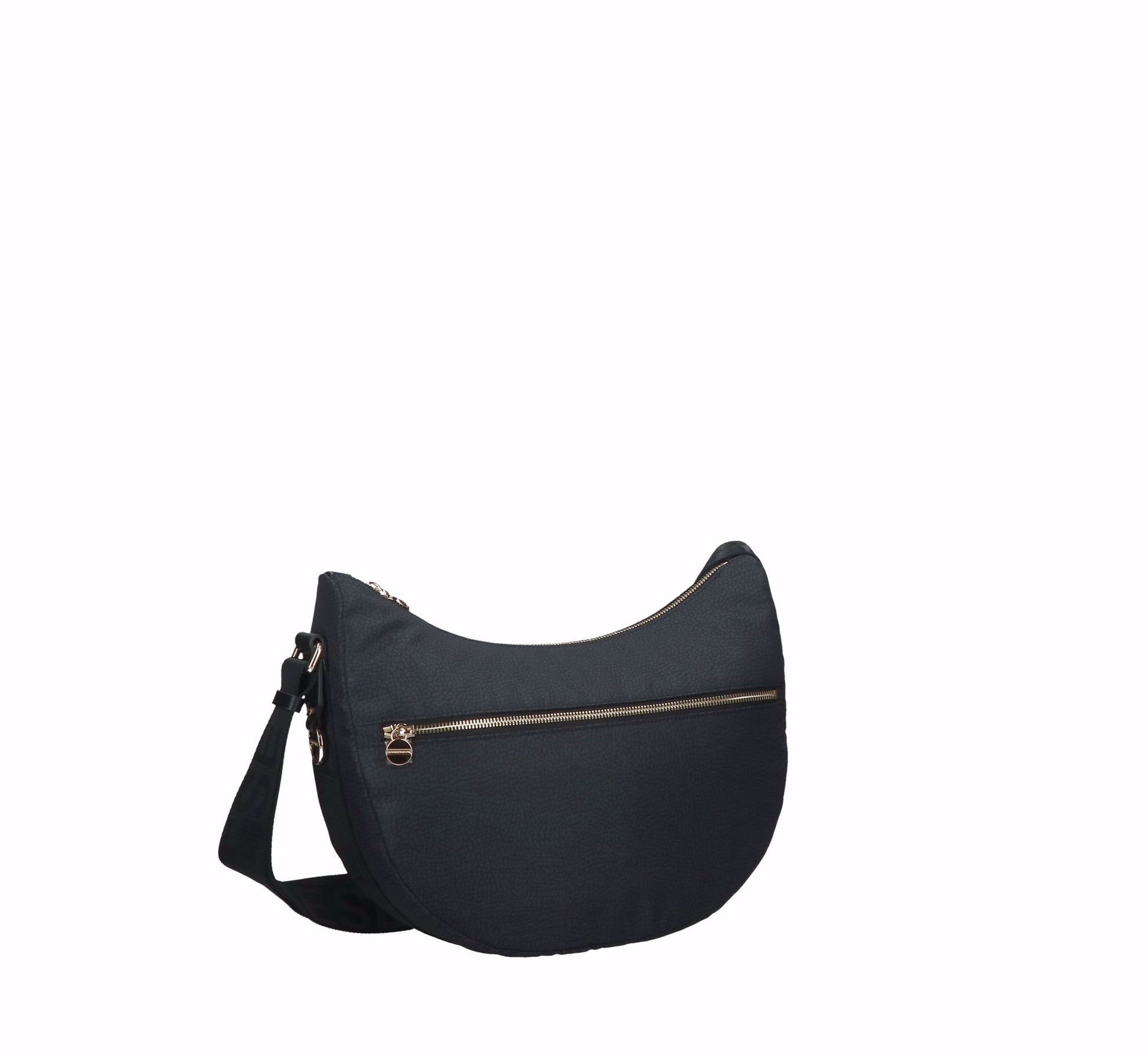 Borbonese borsa Luna Bag Medium dark black - Maquis dal 1989