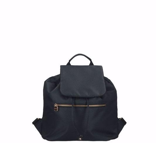 Borbonese zaino Eco Line Medium dark black - Maquis dal 1989