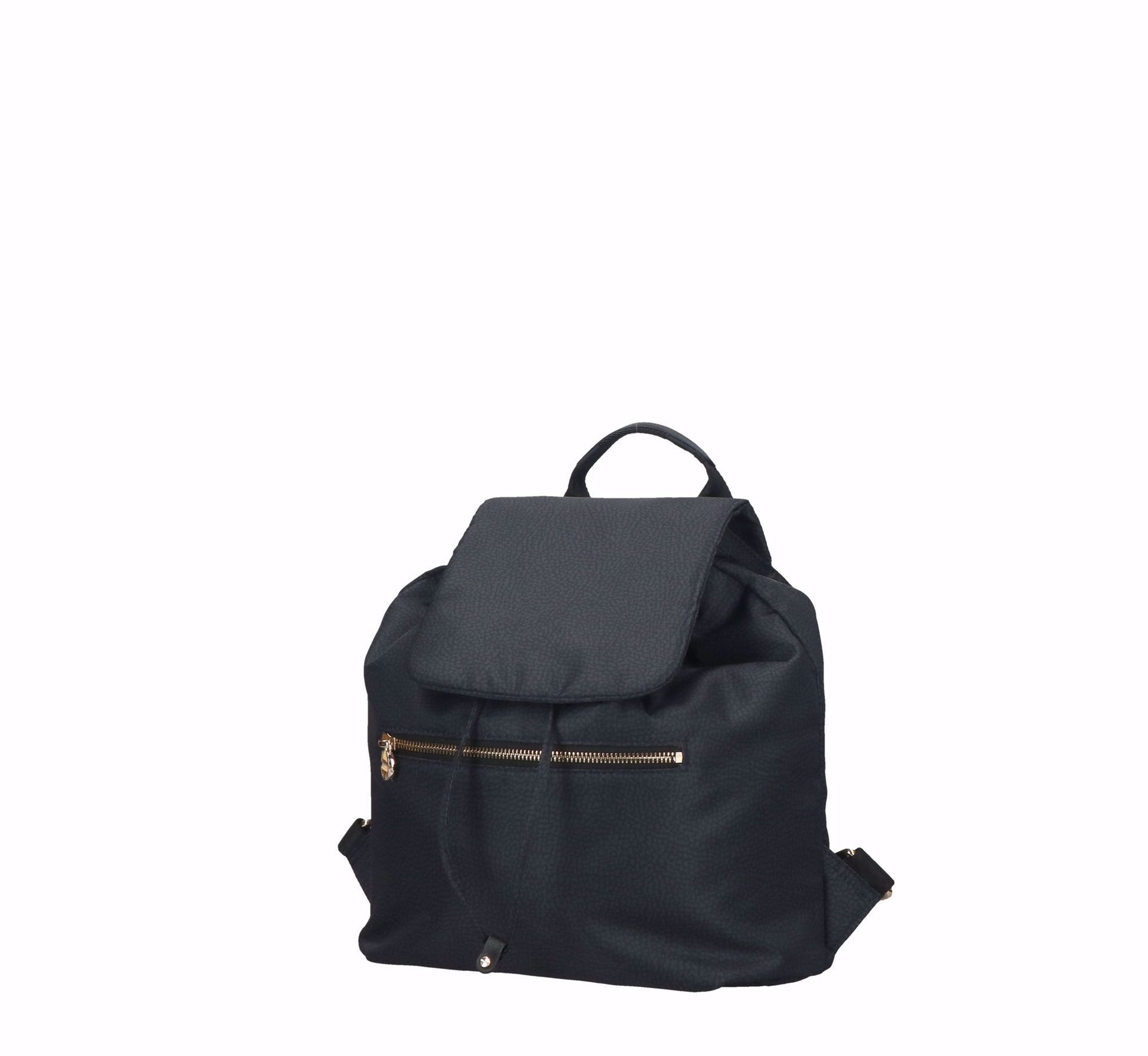 Borbonese zaino Eco Line Medium dark black - Maquis dal 1989