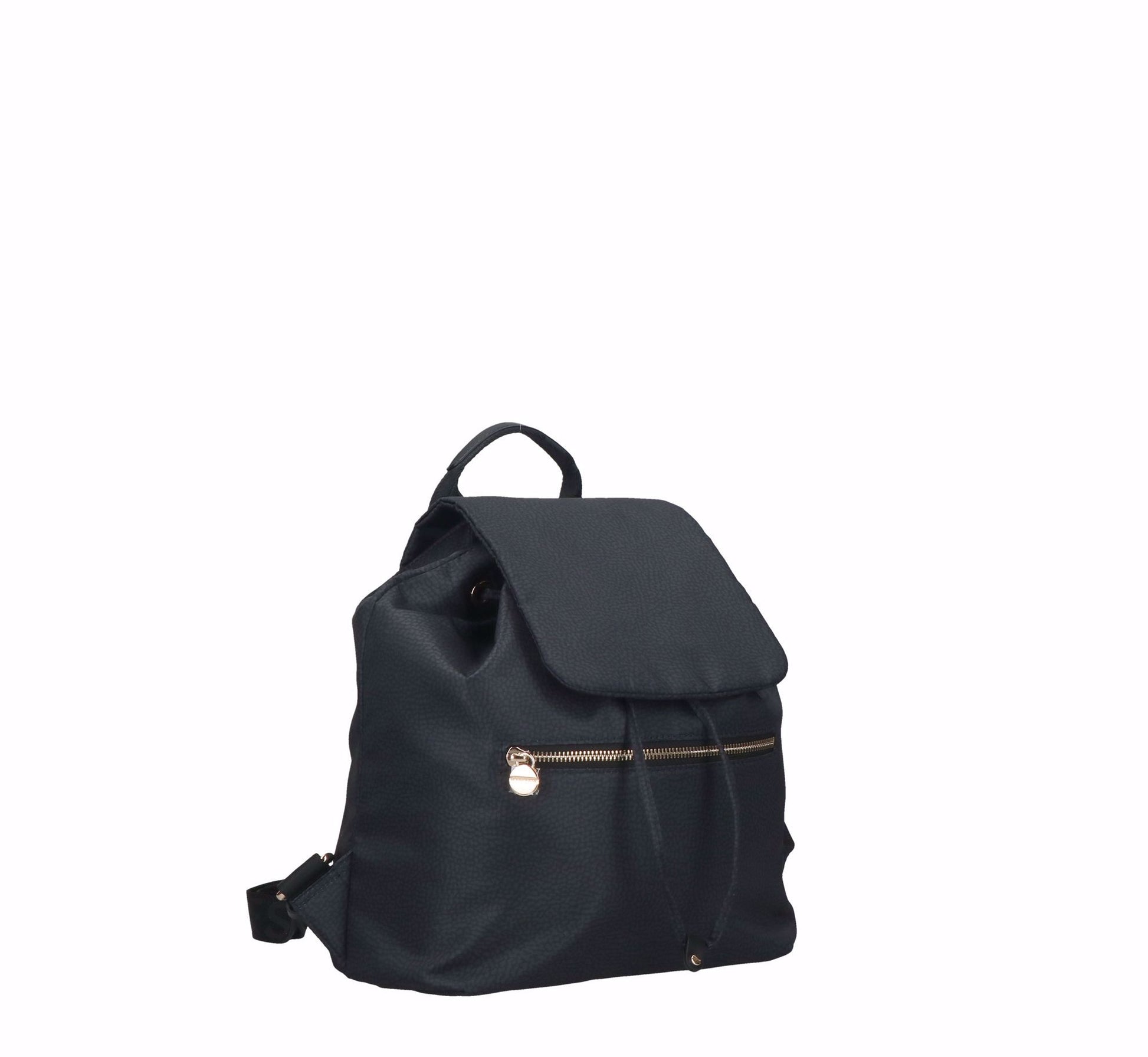 Borbonese zaino Eco Line Medium dark black - Maquis dal 1989