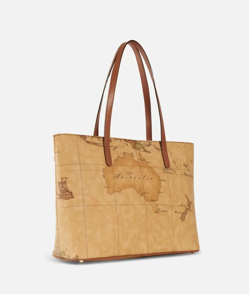 Alviero Martini borsa shopping con inserto in pelle Geo Classic
