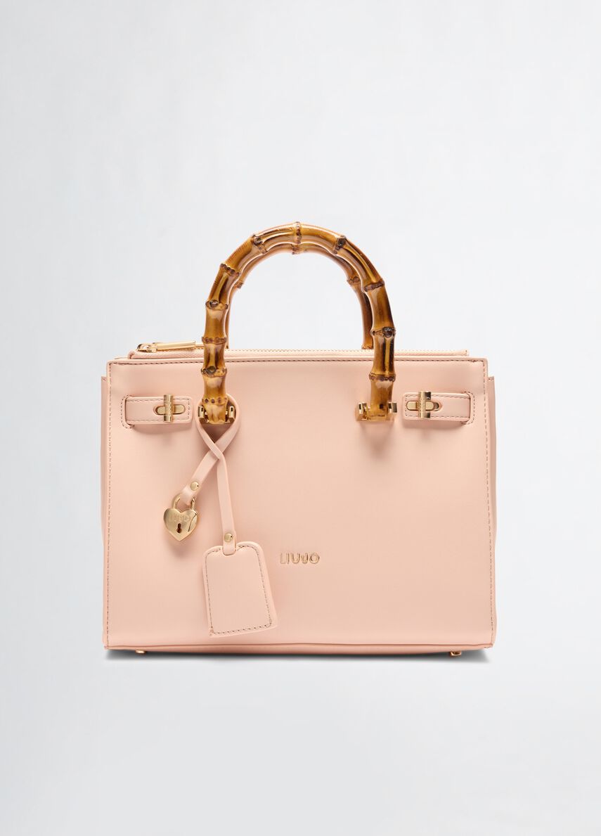 Borsa satchel media con manici effetto bamboo - Maquis dal 1989