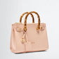Borsa satchel media con manici effetto bamboo - Maquis dal 1989