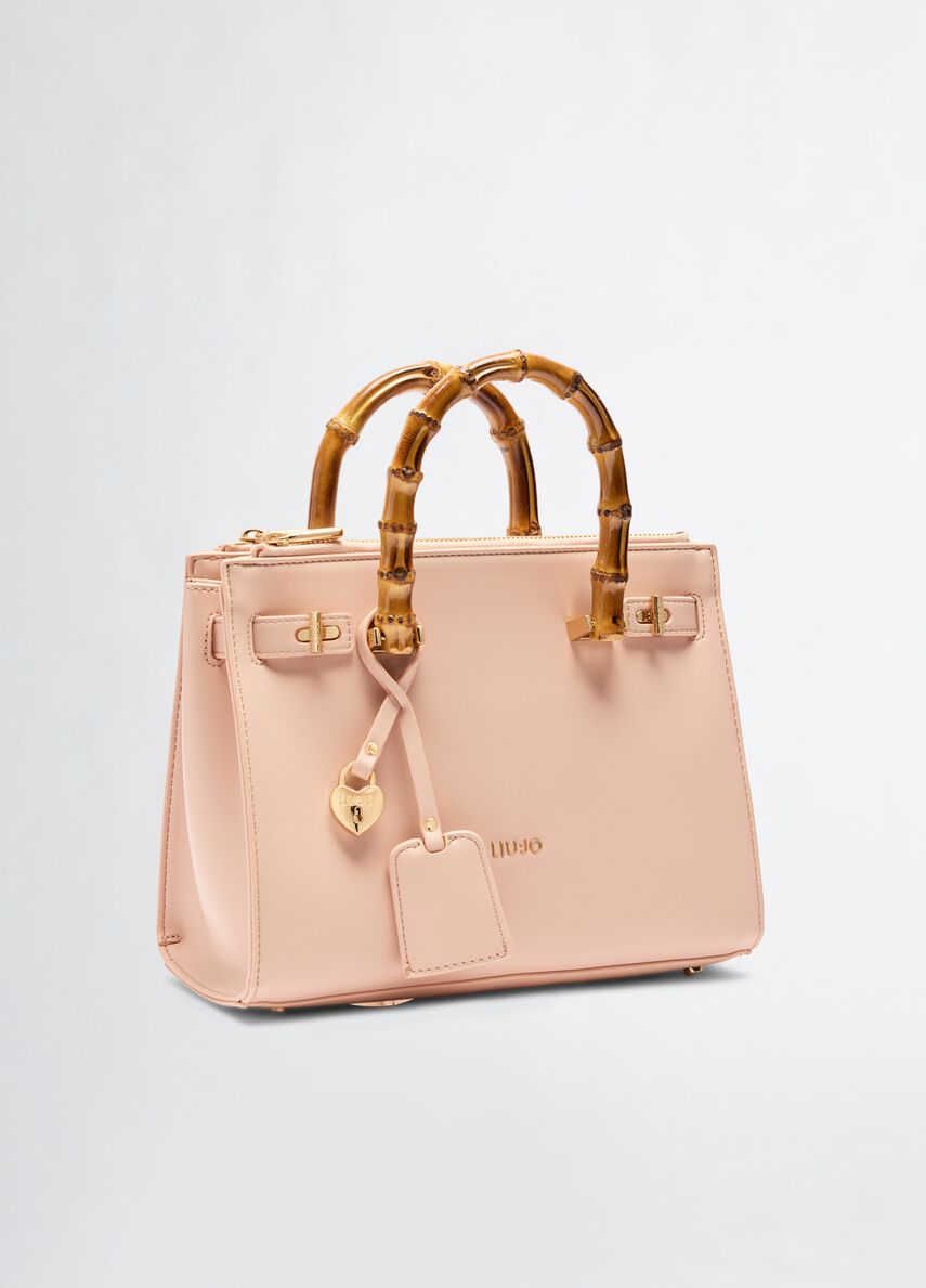 Borsa satchel media con manici effetto bamboo - Maquis dal 1989