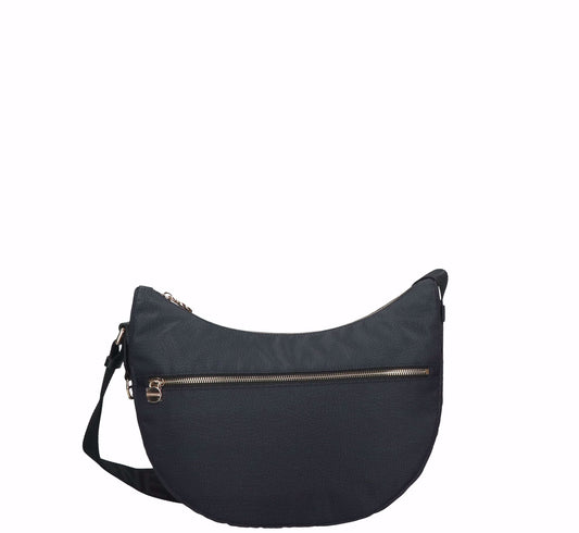 Borbonese borsa Luna Bag Medium dark black - Maquis dal 1989