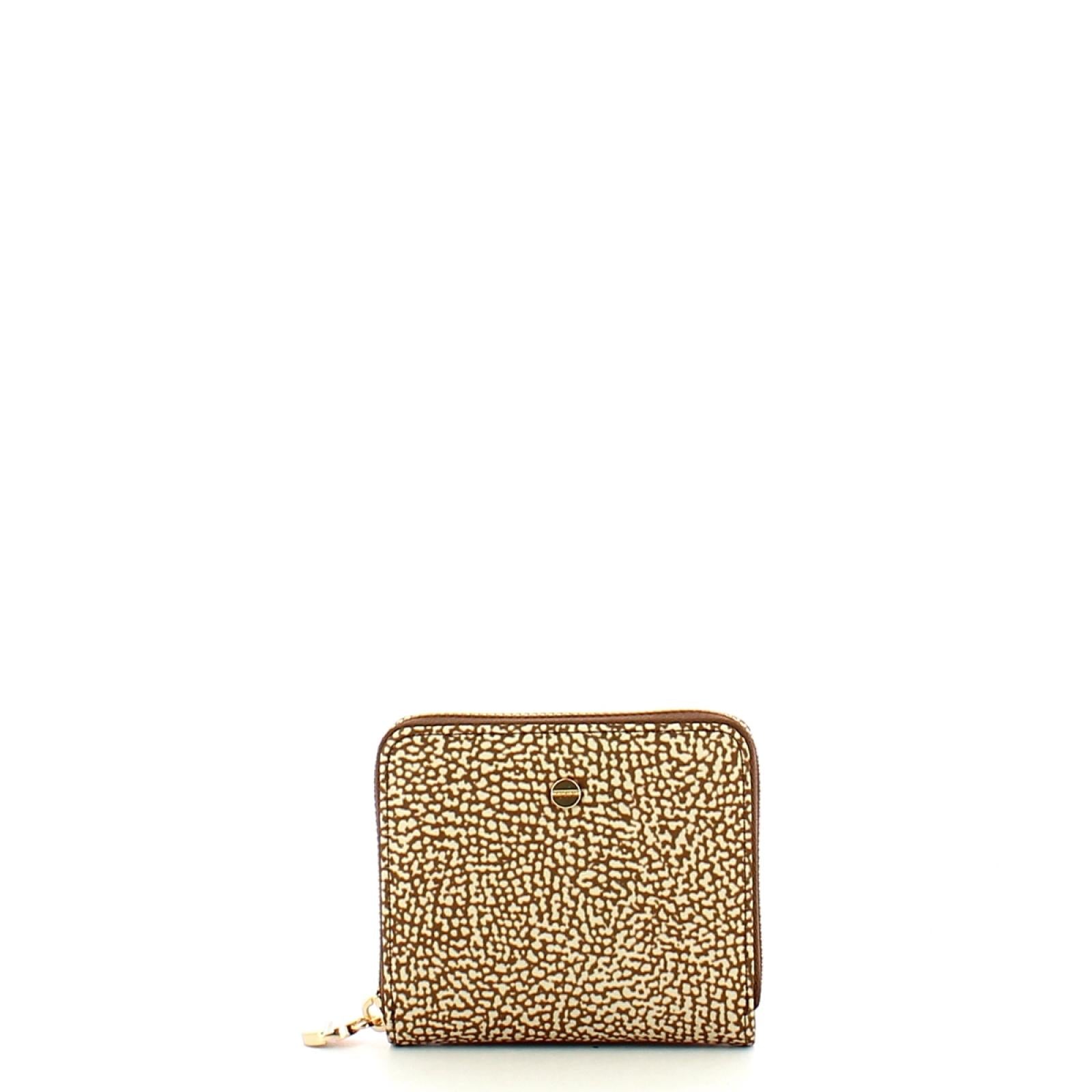 Borbonese portafoglio ziparound beige marrone - Maquis dal 1989