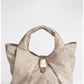 Borbonese cortina borsa shopping beige marrone - Maquis dal 1989